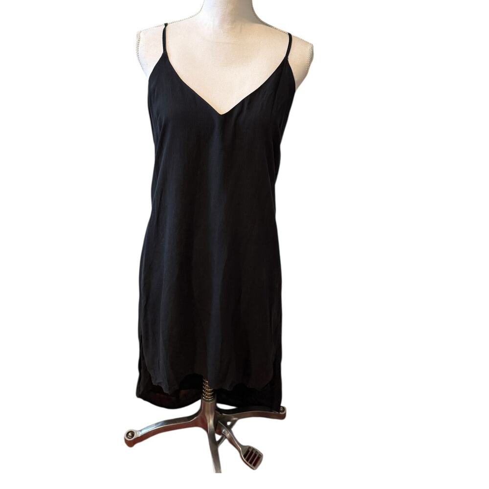 Cloth & Stone High Low Slip Dress Black S